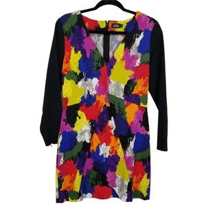 Kate Spade Saturday Color Splash Mini Sheath Dress 4 Cotton Abstract Art to Wear